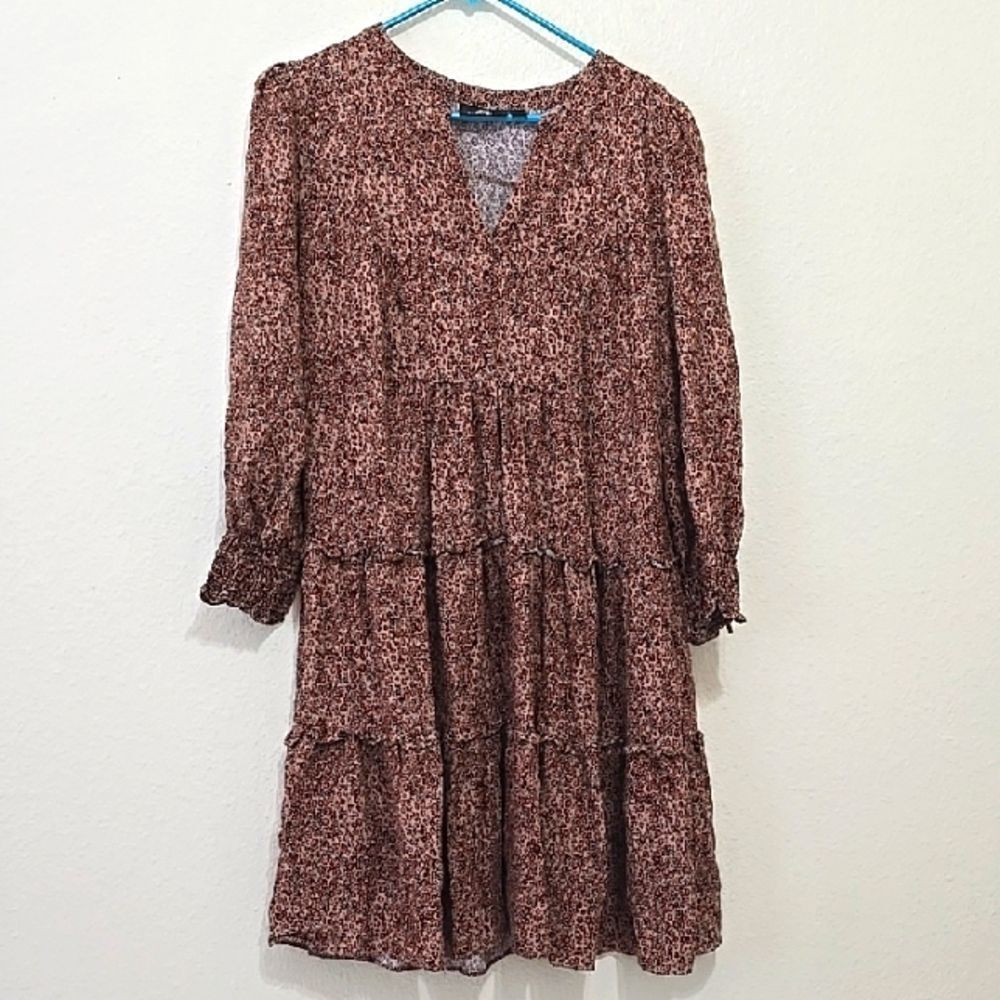 G. By GIULIANA‎ ANIMAL PRINT, TIER BOHIMEAN DRESS SIZE L